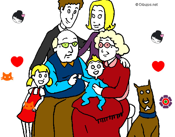 Desenho Família pintado por gleice