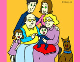 Desenho Família pintado por JuliaBarao