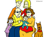 Desenho Família pintado por miguelf