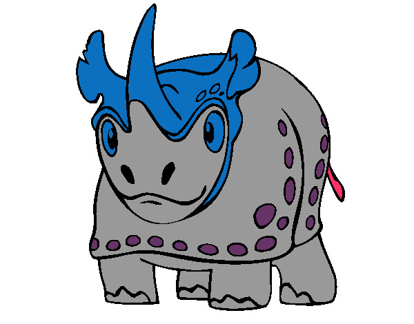 Desenho Rinoceronte 4 pintado por RucaViana