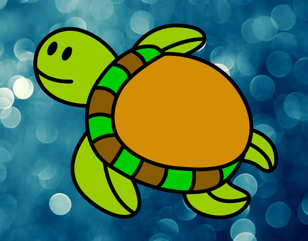 Desenho Tartaruga nadando pintado por miguelf
