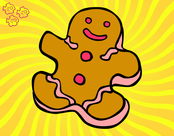 Desenho Boneco do biscoito pintado por Gaabigr