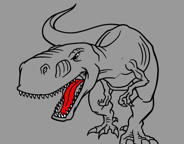 Desenho Tiranossaurus Rex aborrecido pintado por Mateusmazu