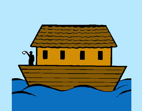 Desenho Arca de Noé pintado por Nadim