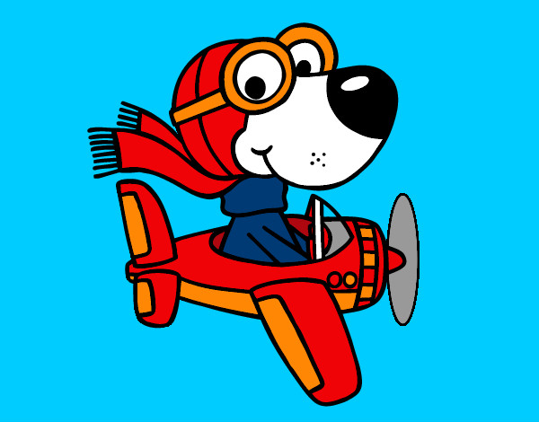 Desenho Cachorro aviador pintado por diego97