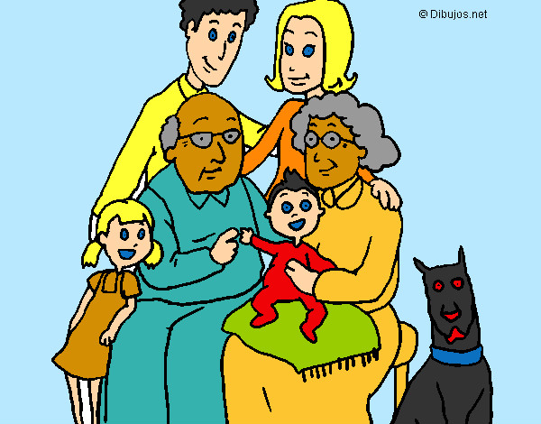 Desenho Família pintado por Nadim