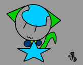 Desenho Gato em uma estrela pintado por chriskdepp