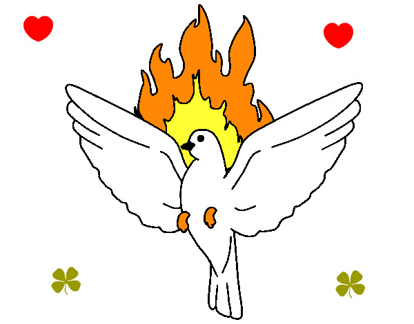 Desenho Pomba Pentecostal pintado por bellebiju