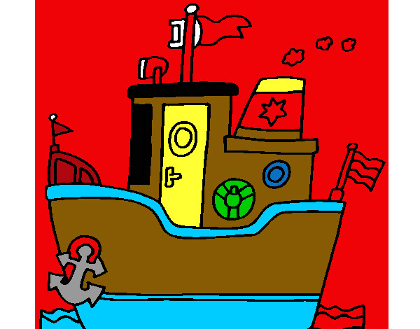 Desenho Barco com âncora pintado por leandrix
