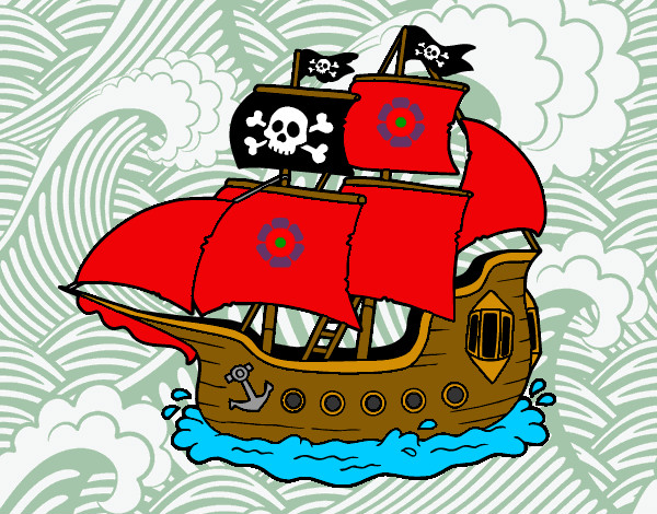 Desenho Barco pirata pintado por andre10
