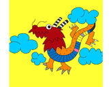 Desenho Dragão chinês pintado por Gustavo04