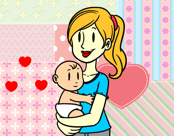 Featured image of post Desenho De M e Com Beb No Colo Colorir com desenhos festas dia da m e m e com o portador de beb