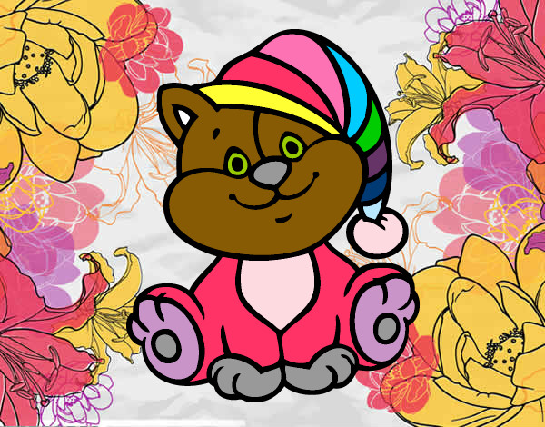 Desenho Gato com chapéu pintado por amandadef