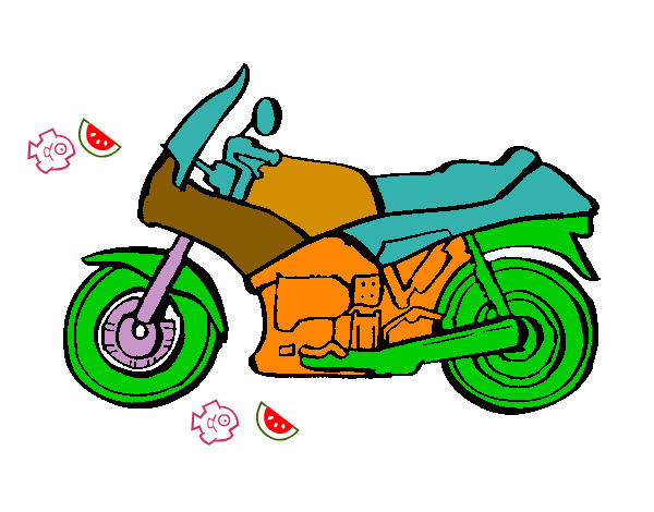 Desenho Motocicleta pintado por leandrix