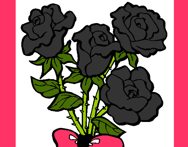 Desenho Ramo de rosas pintado por sarahRamos