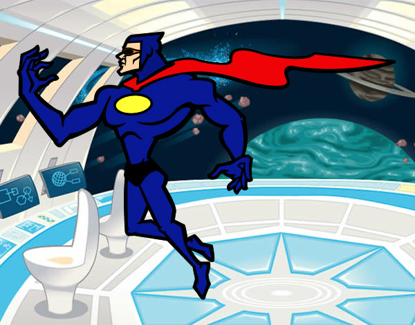 Desenho Super herói poderoso pintado por andre10