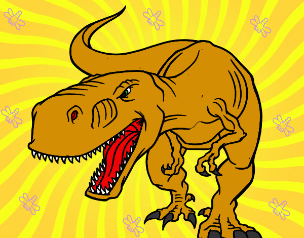 Desenho Tiranossaurus Rex aborrecido pintado por MATEUSMB