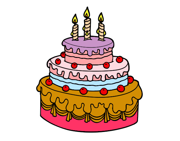 Desenho Torta de Aniversário pintado por RucaViana