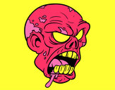 Desenho Cabeça de zombie pintado por Marquinho