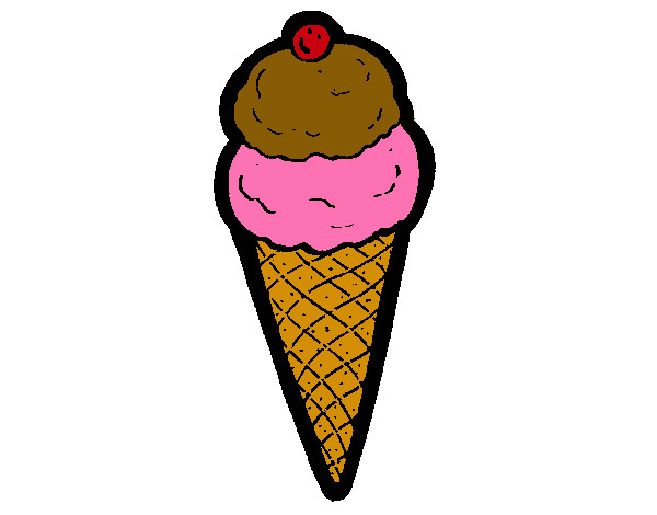 Desenho Cone de gelado pintado por Mirilaine 