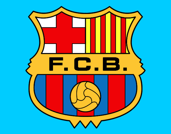 Desenho Emblema do F.C. Barcelona pintado por Almyrneto