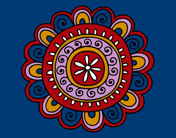Desenho Mandala alegre pintado por caliel