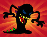 Desenho Monstro malicioso pintado por Arthur_Tav