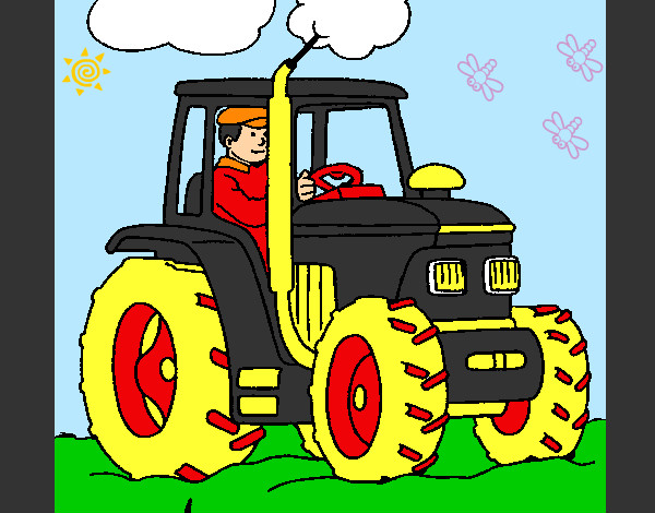 Desenho Tractor em funcionamento pintado por Marquinho