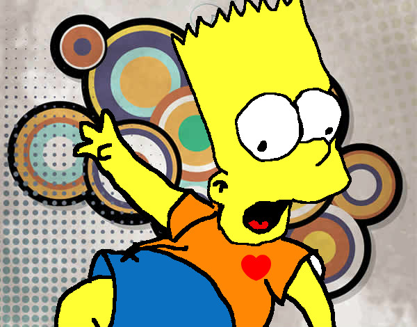 Desenho de Bart 2 pintado e colorido por Luis007 o dia 17 de Maio do 2013