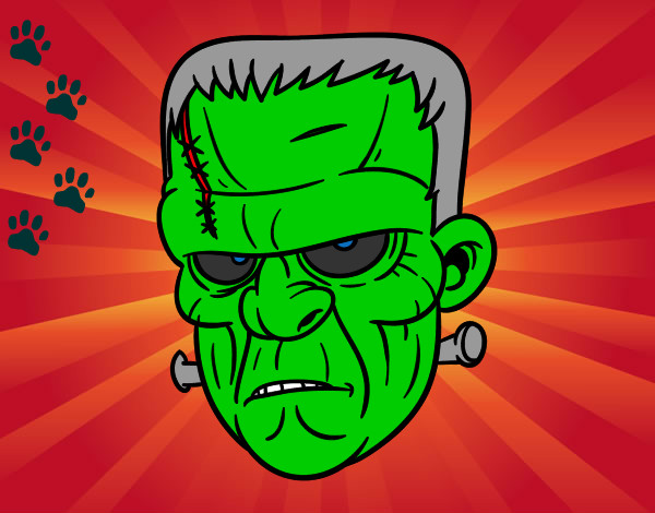 Desenho Cara de Frankenstein pintado por Ericxpvt