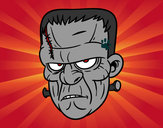 Desenho Cara de Frankenstein pintado por messi