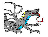 Desenho Dragão réptil pintado por luis007