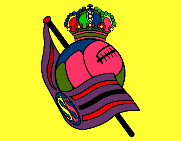 Desenho Emblema do Real Sociedad de Fútbol pintado por Nicolas-Re