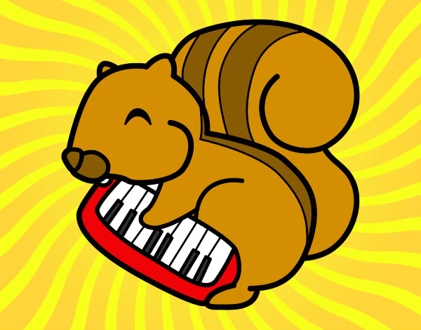 Esquilo pianista