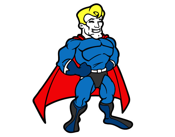 Desenho Super-herói musculoso pintado por Ericxpvt