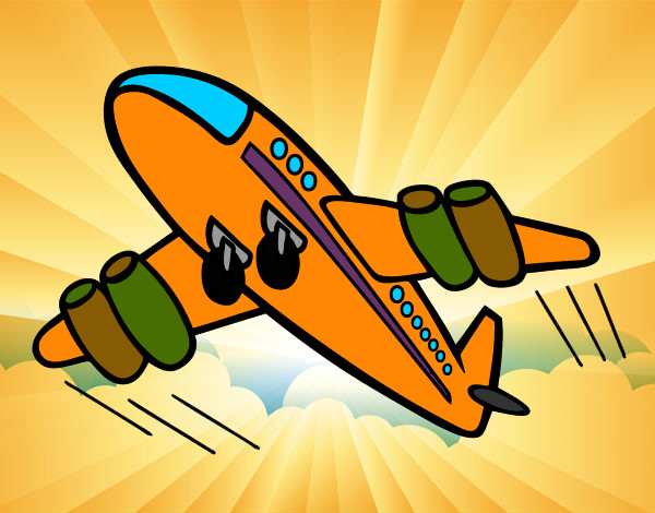 Desenho Aeroplano rápido pintado por HShneider