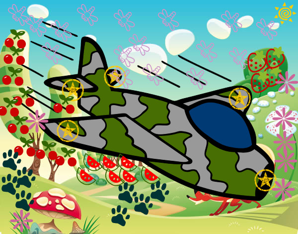 Desenho Avião da camuflagem pintado por HShneider