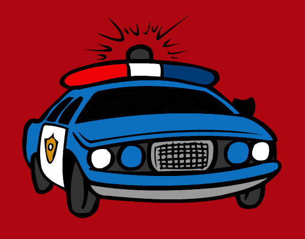 Desenho Carro de polícia pintado por ruam 