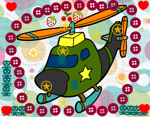 Desenho Helicoptero com uma estrela pintado por HShneider