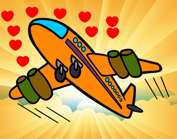 Desenho Aeroplano rápido pintado por LEANDROVI