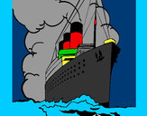 Desenho Barco a vapor pintado por peixinha32