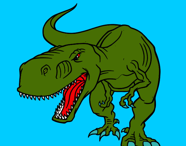 Desenho Dinossauro aborrecido pintado por Rychard