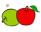 Desenho Dois maçãs pintado por kakkak