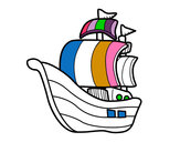 Desenho Embarcação piratas pintado por Mateusmazu