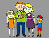Desenho Família unida pintado por anajulia2