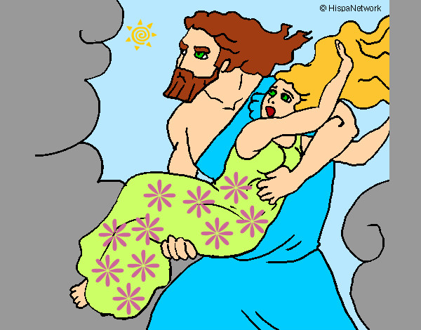 Desenho O rapto de Perséfone pintado por crislouro