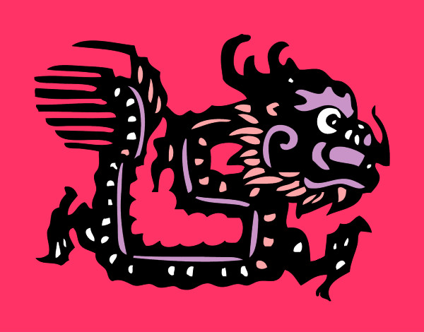 Desenho Signo do dragão pintado por Hanielly