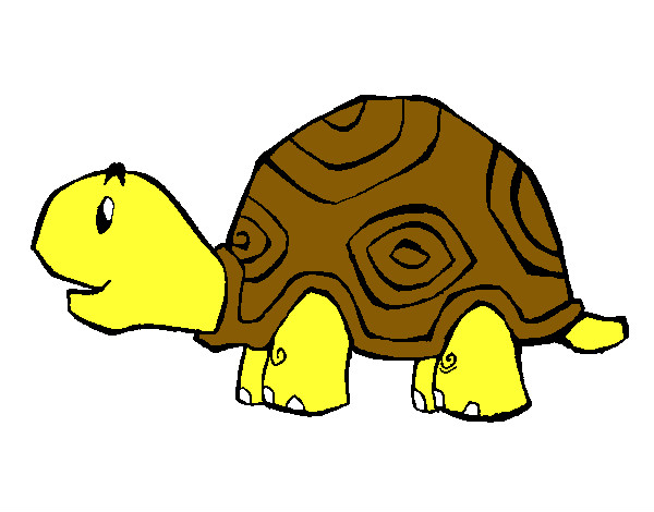 Desenho Tartaruga contente pintado por yellow