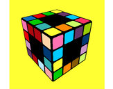 Desenho Cubo de Rubik pintado por sandrinha