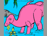 Desenho Dinossauro a comer pintado por victor8
